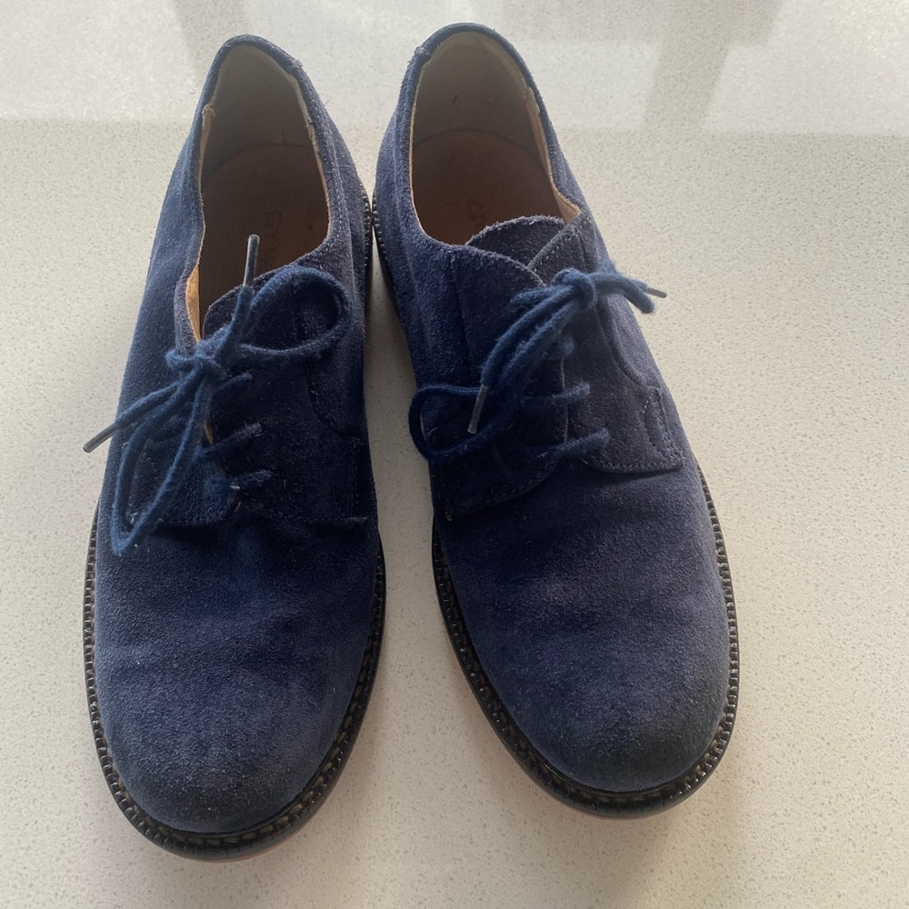 blue suede boys shoes